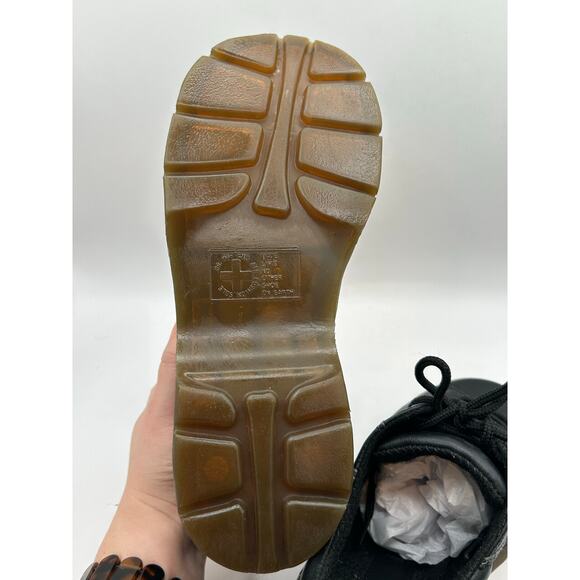 RARE DAISY Dr. Martens Chunky Platform Black Leather 12283 Oxford Boot WMS Sz 7 - Picture 9 of 12